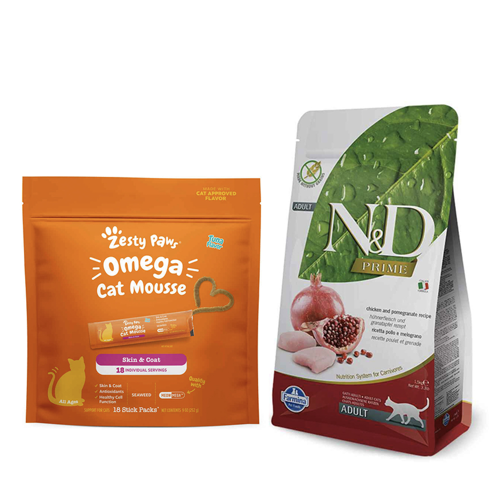 Bundle: Farmina + Zesty Paws Food & Supplement - Skin & Coat Care Bundle for Cats-product-tile